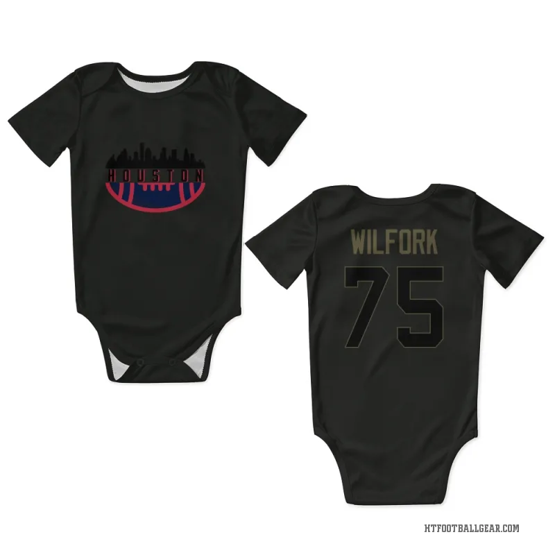 Vince Wilfork  Black Houston Texans  Service Newborn & Infant Bodysuit