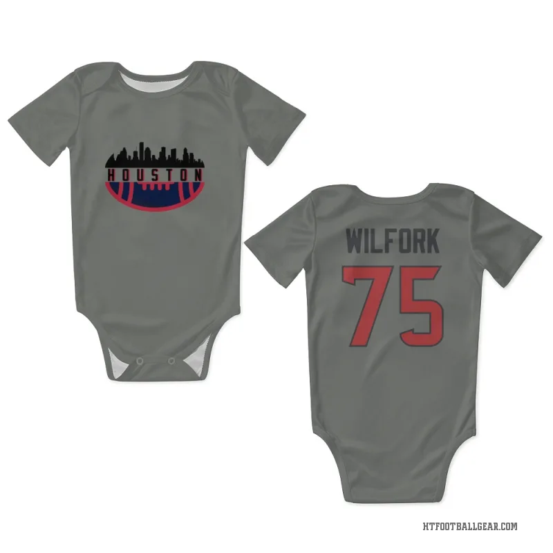 Vince Wilfork  Gray Houston Texans  Newborn & Infant Bodysuit