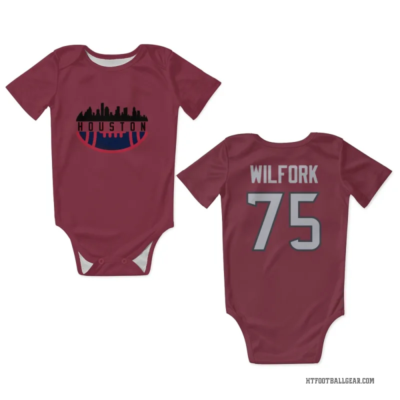Vince Wilfork  Red Houston Texans  Newborn & Infant Bodysuit