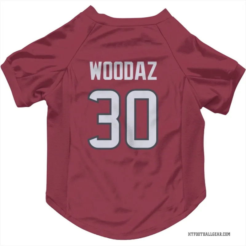 Wade Woodaz  Red Houston Texans  Cat & Dog Pet Jersey