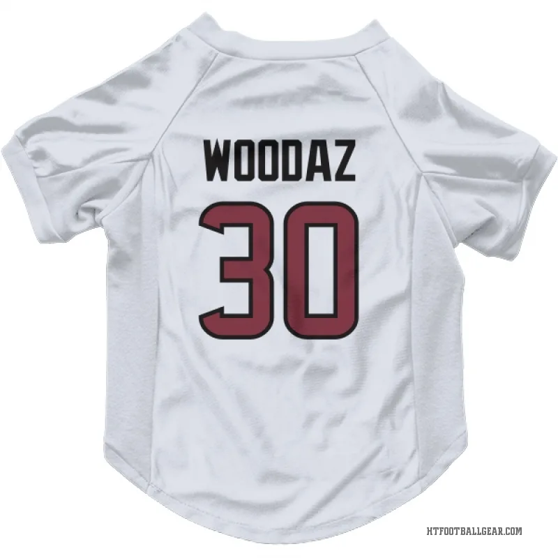 Wade Woodaz  White Houston Texans  Cat & Dog Pet Jersey