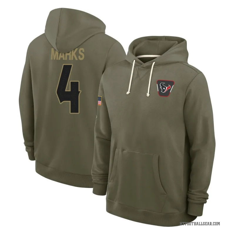Woody Marks Men's Olive Houston Texans 2025 Salute to Service Hoodie
