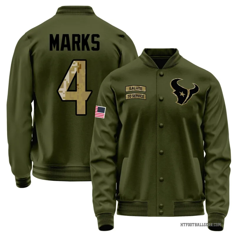 Woody Marks Men's Olive Houston Texans Salute to Service Sideline Performance Jacket