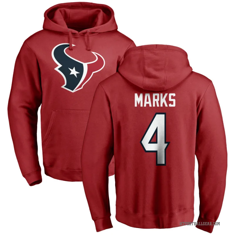 Woody Marks Men's Red Houston Texans Pro Line Logo Pullover Hoodie